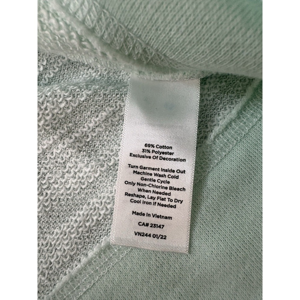 T By TALBOTS Womens Size P2XL Top Blouse Shirt Light Green Cotton Blend NWOT - Picture 9 of 12